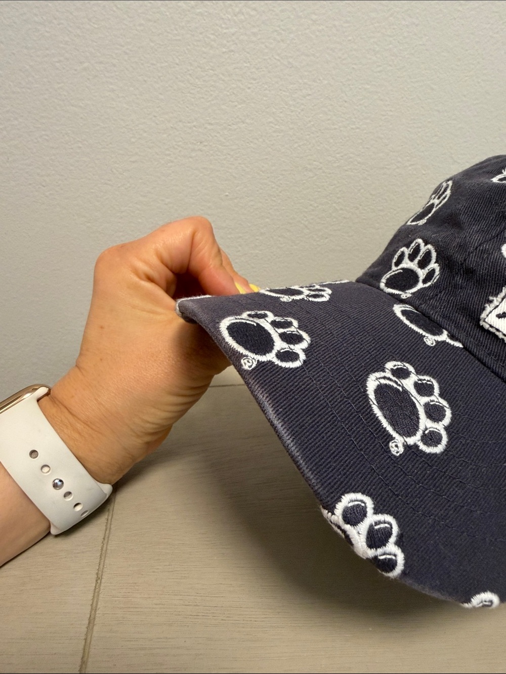 Penn State Nittany Lions All Over Paw Print Dad Hat Zephyr Blue Adjustable Cap - Picture 7 of 9
